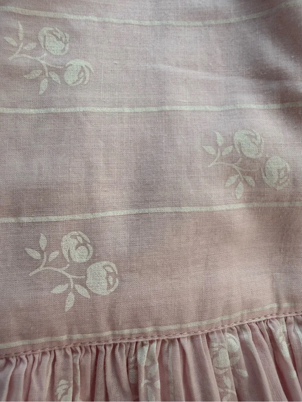 Eileen West Queen Anne’s Lace Pink Floral Cotton Nightgown CottageCore S/M - Picture 9 of 10